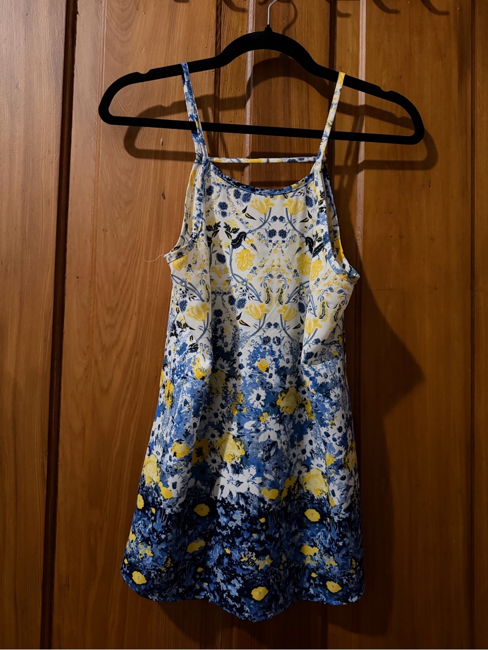 Caramel Blue, Yellow & White Floral Sundress